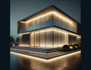 Top bend neon LED lights are used for outdoor illumination.