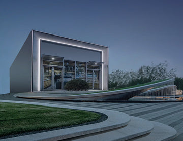 Top bend neon LED lights are used for building illumination.