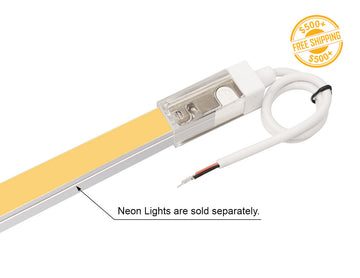 LED Neon Light Side Bend Power Lead – Rear Feed, cable exiting from the back for rear-side wiring.
