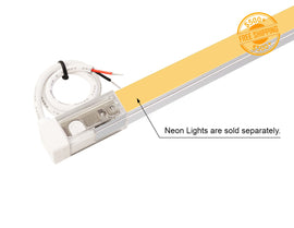 LED Neon Light Side Bend Power Lead – Left Side Feed, cable exiting from the left side for left-direction wiring.