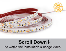 INFINITE Series 24VDC low voltage LED strip lights and a label for free shipping on orders over $500.