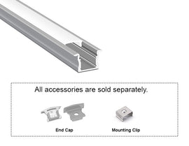 GL LED Slim Recess YD-1201 Silver Aluminum Channel with Milky Diffuser provides even light dispersion in a narrow recess configuration. Constructed from premium anodized aluminum to ensure excellent heat management and lasting performance.