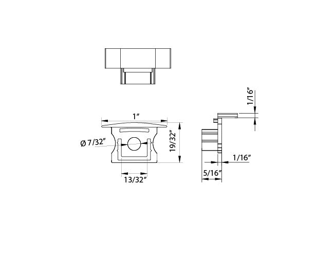 Aluminum Channel SLIM RECESS Accessories - YD 1201 End Caps (pair)