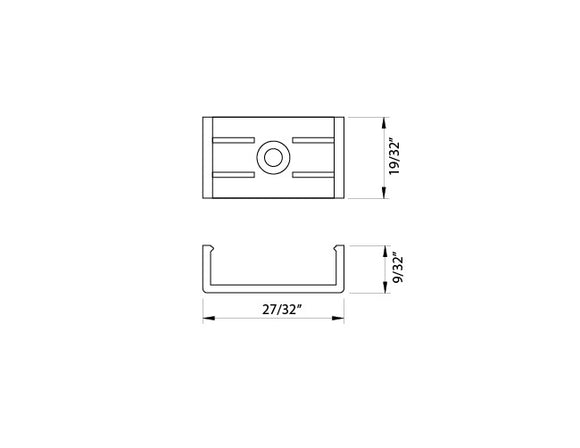 Aluminum Channel SLIM RECESS Accessories - ES 2315/YD 1201 Mounting Clip (pc)