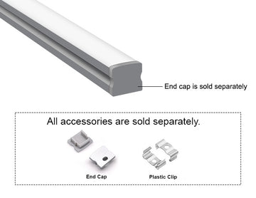 GL LED Slim Square YD-1202 Aluminum Channel with Milky Diffuser provides precise, uniform light diffusion and a modern square-edge profile. Designed for superior heat dissipation and long-lasting durability, it’s ideal for LED strip installations.