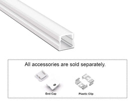 GL LED Slim Square YD-1202 White Aluminum Channel with Milky Diffuser offers smooth, consistent light diffusion and a clean, modern profile. Engineered for superior heat dissipation and extended performance, it’s ideal for contemporary LED strip installations.