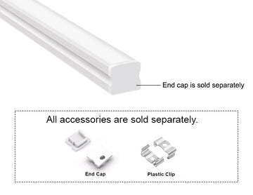 GL LED Slim Square YD-1202 White Aluminum Channel with Milky Diffuser offers smooth, consistent light diffusion and a clean, modern profile. Engineered for superior heat dissipation and extended performance, it’s ideal for contemporary LED strip installations.