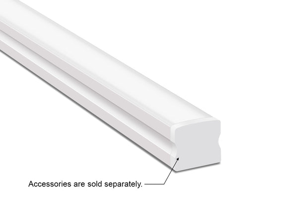 GL LED Slim Square YD-1202 White Aluminum Channel with Milky Diffuser ensures uniform, soft light diffusion with a smooth, minimalist profile. Designed for long-lasting durability and heat control, it enhances contemporary LED strip lighting projects.