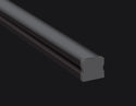 SLIM SQUARE - YD 1202 Black Aluminum Channel + Black Diffuser - 94" - 2