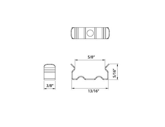 Aluminum Channel SLIM FLAT Accessories - YD 1205 Mounting Clip (pc)