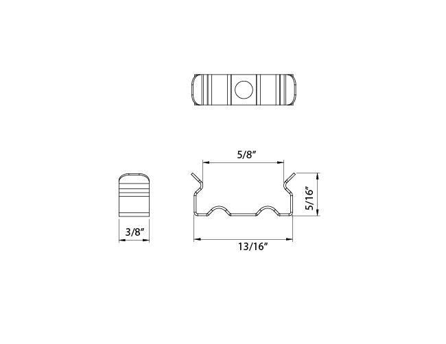 Aluminum Channel SLIM FLAT Accessories - YD 1205 Mounting Clip (pc)