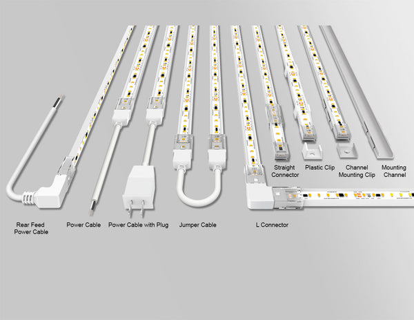 120V LED Strip Light Accessories - Rear Feed Power Cable - 2