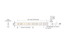 Dimensions of the 120VAC Pro-S LED strip lights.
