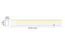 Dimensions of 120V RGB LED Neon Light. It can be cut every 18 inches.