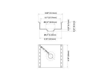 120V LED Strip Light Accessories - Channel Mounting Clip - 0