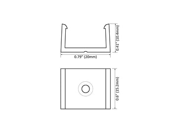 120V LED Strip Light Accessories - Mounting Clip - 0