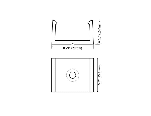 120V LED Strip Light Accessories - Mounting Clip