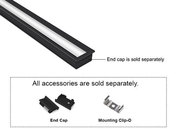 Angle Recess 1326 Black Aluminum Channel with Milky Diffuser provides clean 45-degree recessed lighting for corners and architectural accents. Built from durable anodized aluminum for efficient heat dissipation and long-lasting performance, it’s ideal for modern LED lighting applications.