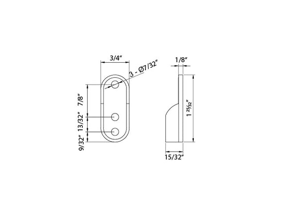 Aluminum Channel CLOTHES RACK Accessories - YD 1401 Hanging Brackets (pair)