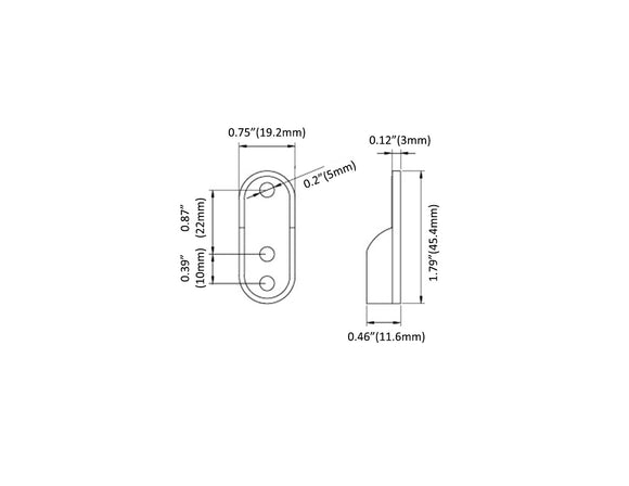 Aluminum Channel CLOTHES RACK Accessories - YD 1401 Hanging Brackets (pair)