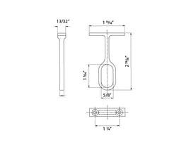 Aluminum Channel CLOTHES RACK Accessories - YD 1401 Hanging Brackets (pair) - 0