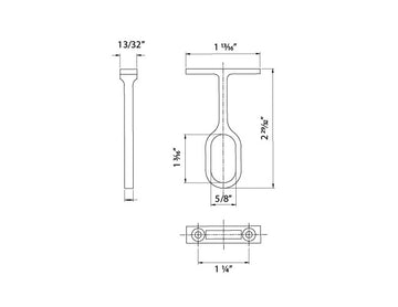 Aluminum Channel CLOTHES RACK Accessories - YD 1401 Hanging Brackets (pair) - 0
