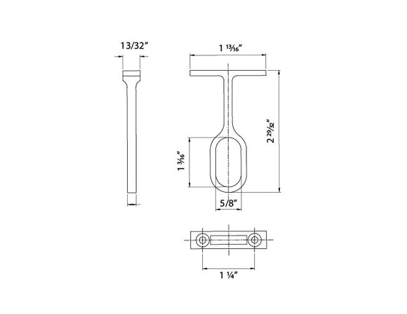 Aluminum Channel CLOTHES RACK Accessories - YD 1401 Hanging Brackets (pair)