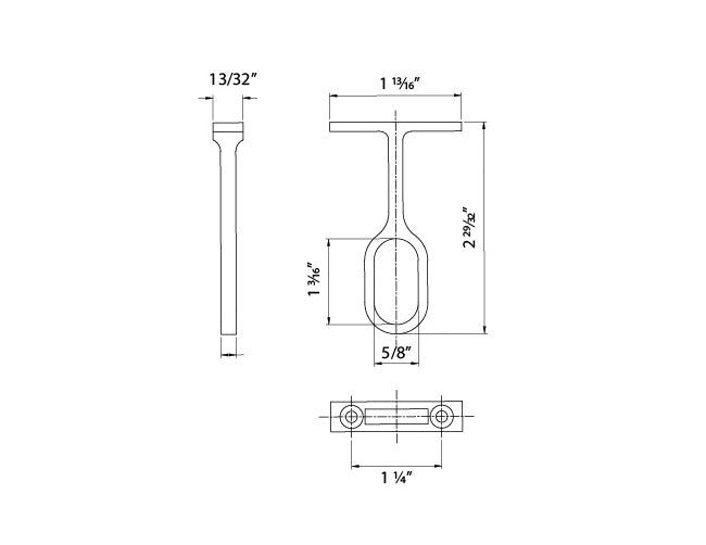 Aluminum Channel CLOTHES RACK Accessories - YD 1401 Hanging Brackets (pair)