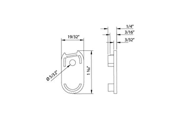 Aluminum Channel CLOTHES RACK Accessories - YD 1401 End Caps (pair) - 0