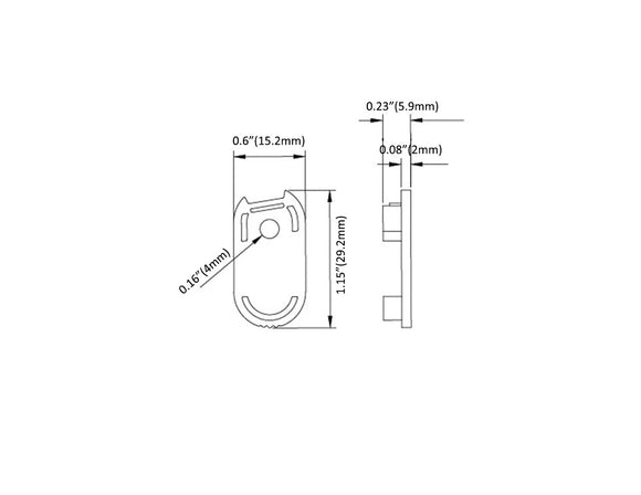 Aluminum Channel CLOTHES RACK Accessories - YD 1401 End Caps (pair)
