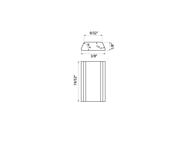 Aluminum Channel SKINNY DOME Accessories - YD 1418 Mountings (pc)