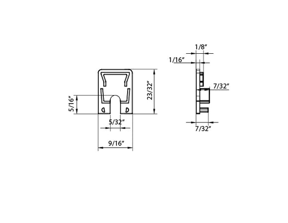 Aluminum Channel SKINNY DOME Accessories - YD 1418 End Caps (pair)