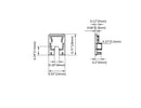 Aluminum Channel SKINNY DOME Accessories - YD 1418 End Caps (pair)-3