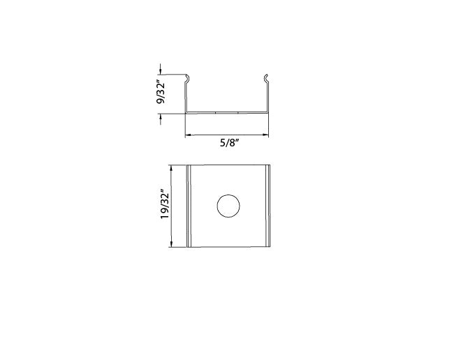 Aluminum Channel SKINNY DOME Accessories - YD 1418 Mountings (pc)