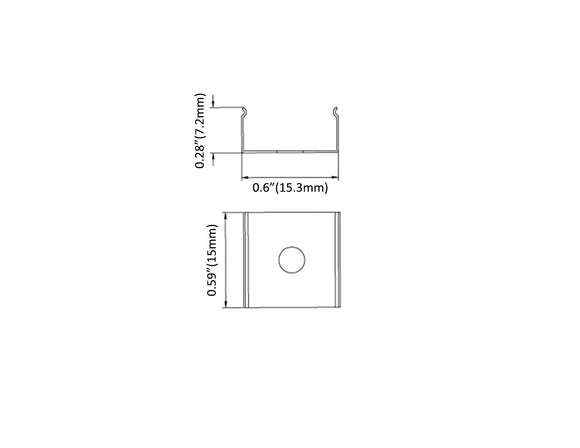 Aluminum Channel SKINNY DOME Accessories - YD 1418 Mountings (pc)