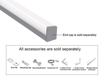 GL LED Square Dome YD-1604 Aluminum Channel with Milky Diffuser provides even light distribution in a clean, slim profile. It is built from premium anodized aluminum for superior heat dissipation and long-term durability.
