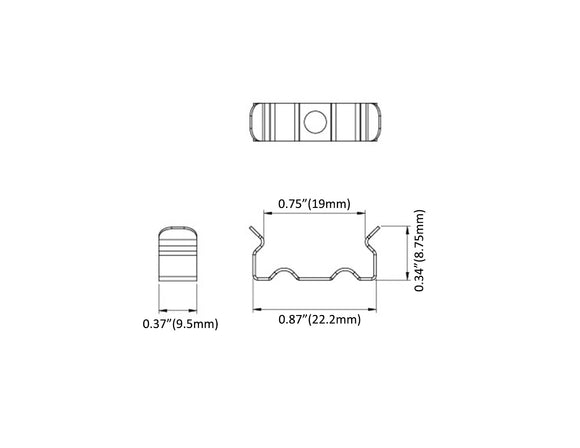 Aluminum Channel SQUARE DOME Accessories - YD 1604 Metal Clip (pc)