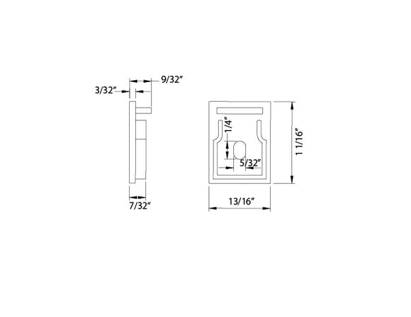 Aluminum Channel SQUARE DOME Accessories - YD 1604 End Caps (pair)