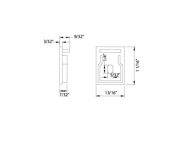 Aluminum Channel SQUARE DOME Accessories - YD 1604 End Caps (pair)