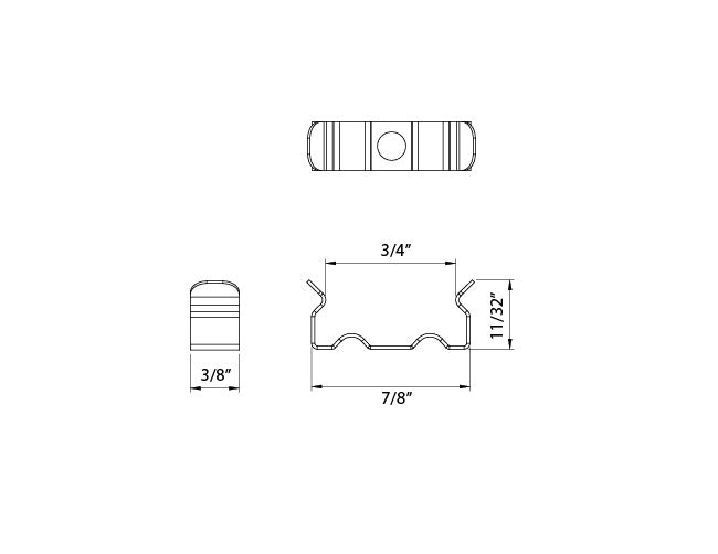 Aluminum Channel SQUARE DOME Accessories - YD 1604 Metal Clip (pc)