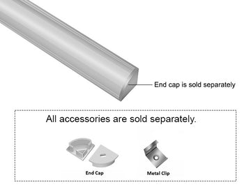 GL LED ROUND CORNER-S - YD 1002 Silver Aluminum Channel with Clear Diffuser delivers crisp, precise light output through its round-corner profile. Crafted from premium anodized aluminum for effective heat dissipation and long-lasting strength, it’s ideal for sophisticated LED strip lighting projects.