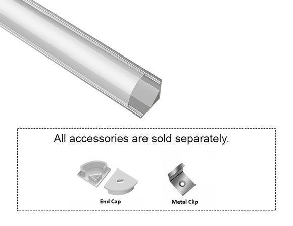 GL LED ROUND CORNER-S - YD 1002 Silver Aluminum Channel with Clear Diffuser delivers crisp, precise light output through its round-corner profile. Crafted from premium anodized aluminum for effective heat dissipation and long-lasting strength, it’s ideal for sophisticated LED strip lighting projects.