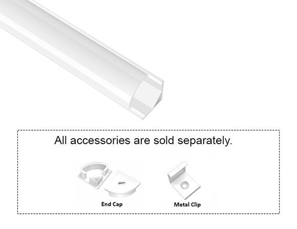 GL LED Round Corner S GLQ-1616 White Aluminum Channel with Milky Diffuser offers smooth, diffused lighting with a bright, clean profile. Designed for strong thermal performance and lasting build quality, it’s ideal for crisp LED strip lighting in modern interiors.
