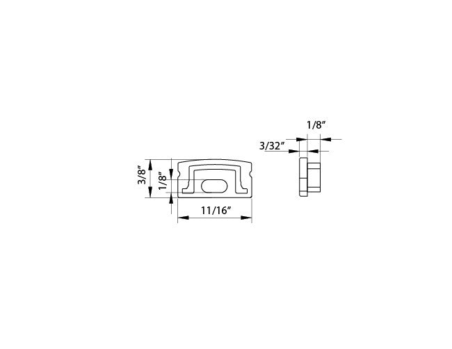Aluminum Channel SLIM FLAT Accessories - GLQ 1709 End Caps (pair)