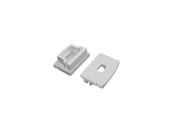 Aluminum Channel SLIM FLAT Accessories - GLQ 1711 End Caps (pair) - 2