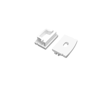 Buy white Aluminum Channel SLIM FLAT-SL Accessories - GLQ 1711 End Caps (pair)