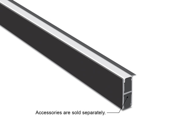 BOARD EDGE - JH 1713 Black Aluminum Channel + Milky Diffuser - 94"