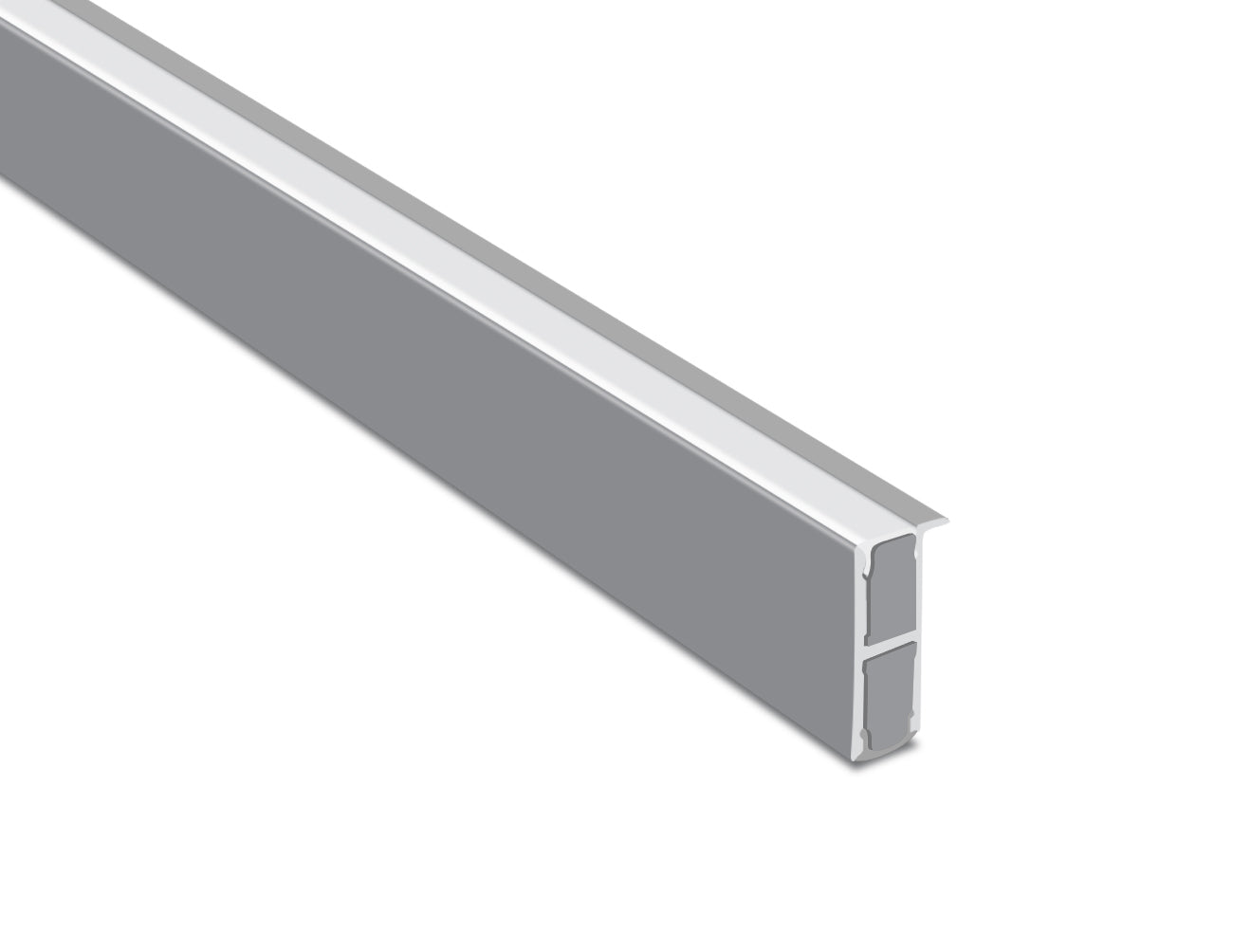 BOARD EDGE - JH 1713 Silver Aluminum Channel + Milky Diffuser - 24"/94" - 0