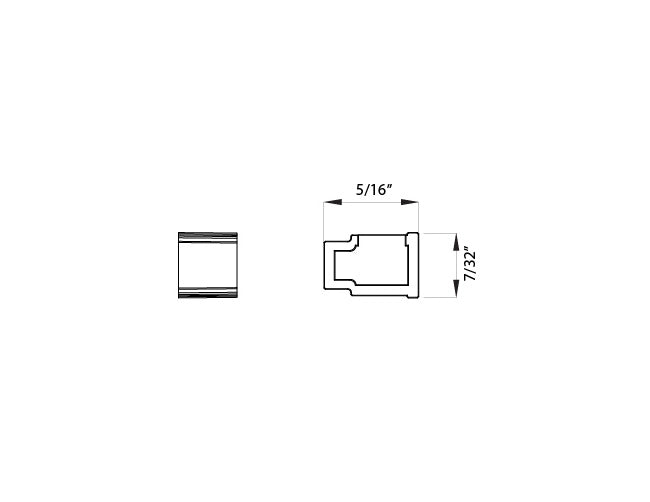 Aluminum Channel BOARD EDGE Accessories - JH 1713 End Caps (pair)