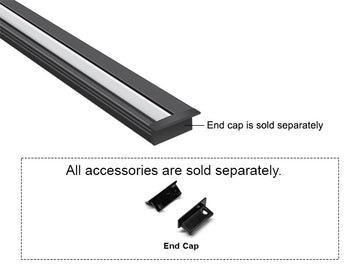 Wash Recess JH 1722 Black Aluminum Channel with Milky Diffuser produces balanced wall-wash lighting with an elegant recessed appearance. Built from anodized aluminum for strong heat management and longevity, it’s suited for modern LED lighting installations.